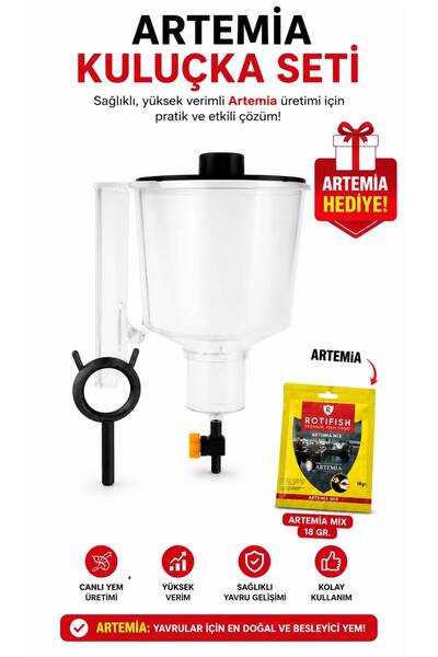 cdk Artemia Kuluçka Seti, Artemia Çıkarma Aparatı + 18 gr Artemia Mix