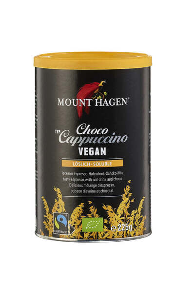 Mount Hagen Cappuccino Bio Choco Vegan 225 g