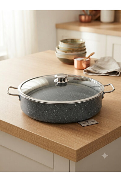 Kahramanlar 40cm Granit Basık Tencere