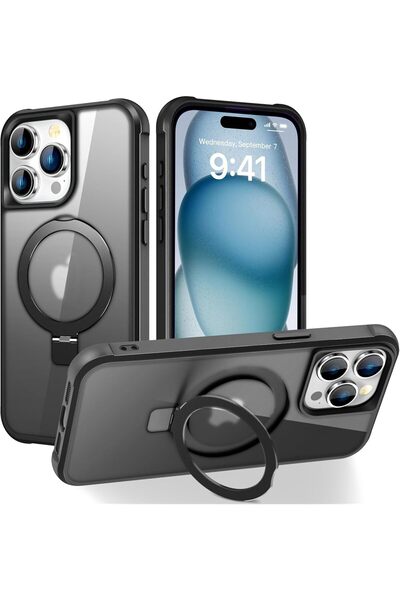 Generic URBAN for iPhone 15 Pro Max Case with Adjustable Ring Stand, [Compati...