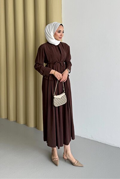 Rimel Moda Pilisole Takım Kahverengi