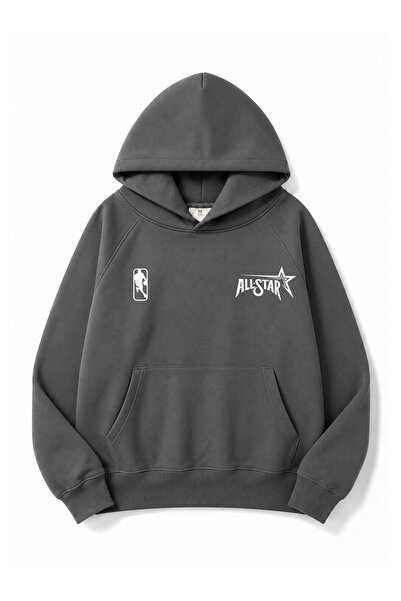 Boi Hanorac unisex cu tematică de baschet, de calitate premium, gros, cu glug...