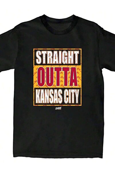 4Car مشجعي كرة القدم. تي شيرت أحمر من Straight Outta Kansas City (-5X)