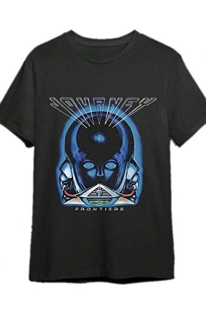 4Car 1pc Journey Frontiers Album Cover Art Rock Band Tour T-Shirt, Casual Cre...