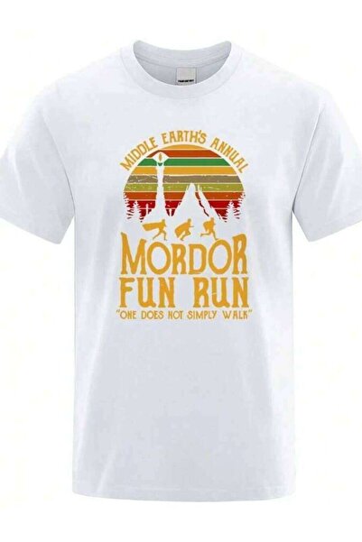 LİNA06 تي شيرت مطبوع سنويًا من Middle-Earth Mordor Fun Run، للرجال والنساء، ت...