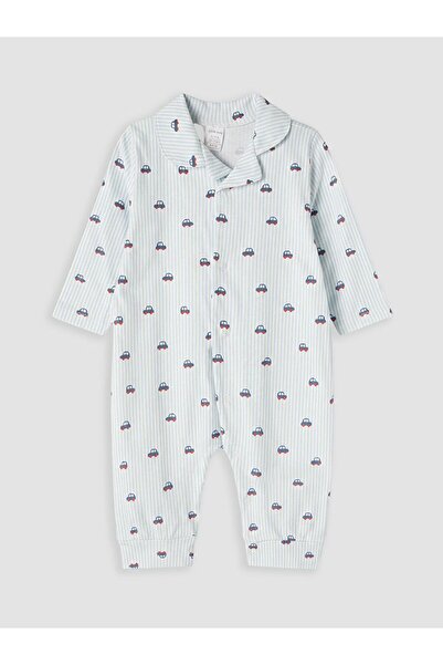 LC Waikiki LCW baby Bej Baskılı Erkek Bebek Tulum