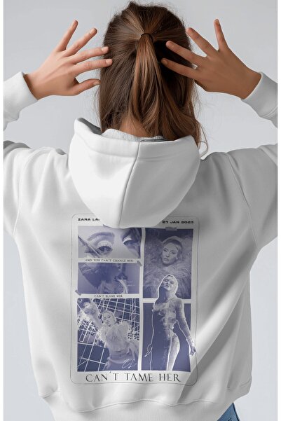 SEVBANO Zarıa Larsson Singer Back Printed Unisex Oversize Premium Hoodie