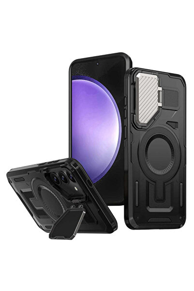 Techsuit Калъф за Samsung Galaxy S23 FE, CamVault MagSafe, черен - черен