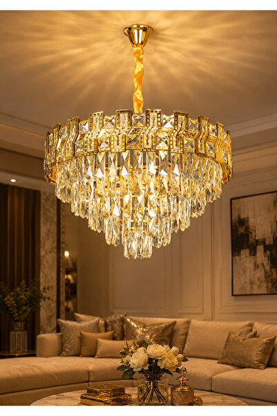 Generic Brand Luxury Crystal Chandelier 60cm High-End Decorative Design for B...