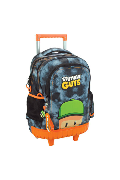 Stumble Guys Hat Geantă de școală premium cu roți, 42 cm