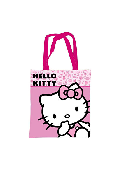 Hello Kitty Ροζ τσάντα καμβά, τσάντα για ψώνια 44 εκ.