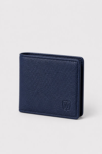 bihan store Men's Oval Vertical Credit Card Holder Wallet 148 - Navy Blue Mix...