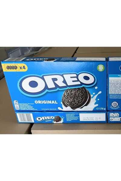 Oreo original biscuiti cu crema 176g pachet 3 bucati