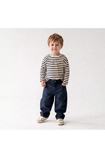 rois Children's Wide-Let Baggy Navy Blue Pants