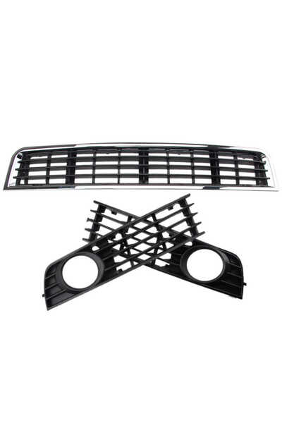 EXP Set grile bara fata cu locas proiector si grila centrala Audi A4 B6 00 – 04