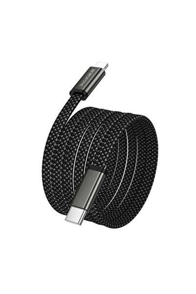 Borofone Cablu de date Peace (BX124) - USB-C la Lightning, 30W, împletit din ...