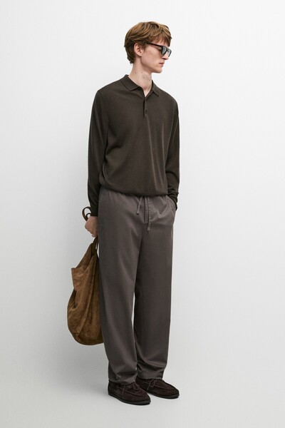 Massimo Dutti Pamuk karışımlı jogger fit pantolon