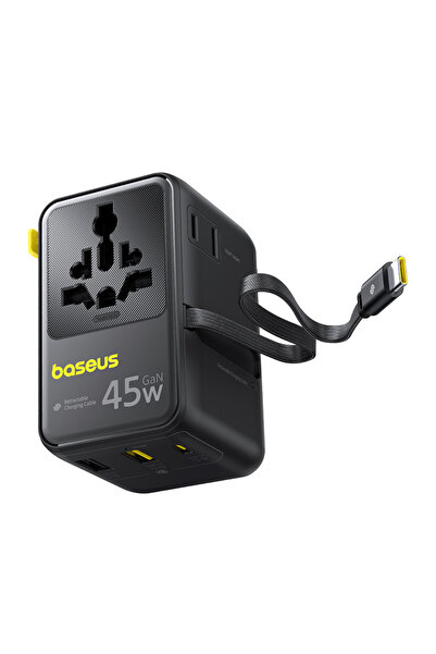 Baseus Adaptor priza universal Baseus, incarcare rapida, negru