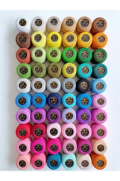 fabricorg No:12 Cotton Like Etamin - Kanaviçe 60'lı Nakış İpliği Seti (6 Gr)