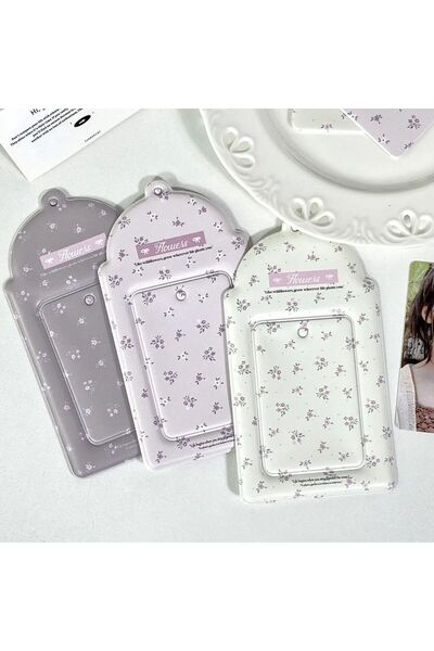 Choice 3pcs 3pcs Floral Print Photocard Holder Girl Kpop Idol Photocard Polar...