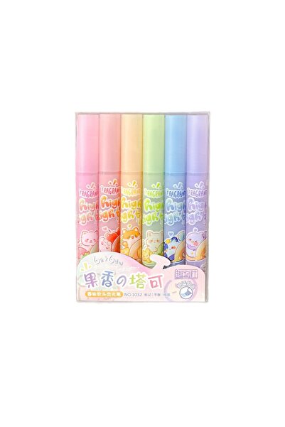 Choice QWS185-6pcs Fruity Soft-Tip Triangular Highlighter Marker - Office-Gra...
