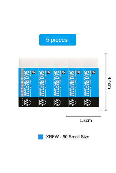 Choice16 Small 5pcs Japan SAKURA FOAM W-type High Quality Pencil Eraser Speci...