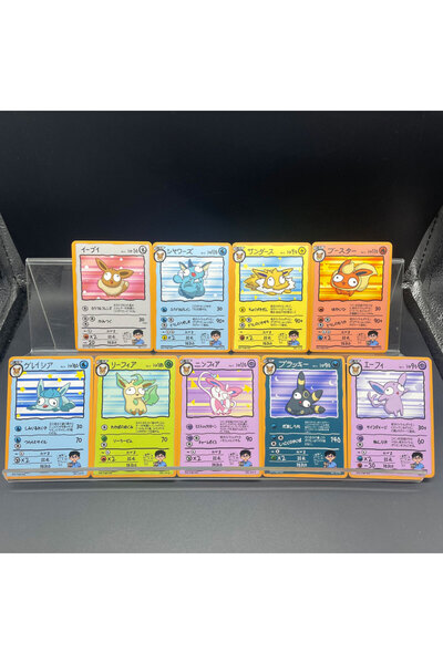 Choice 9PCS DIY Anime PTCG Self-made Ugly-cute style Eeveelution PTCG Cards E...