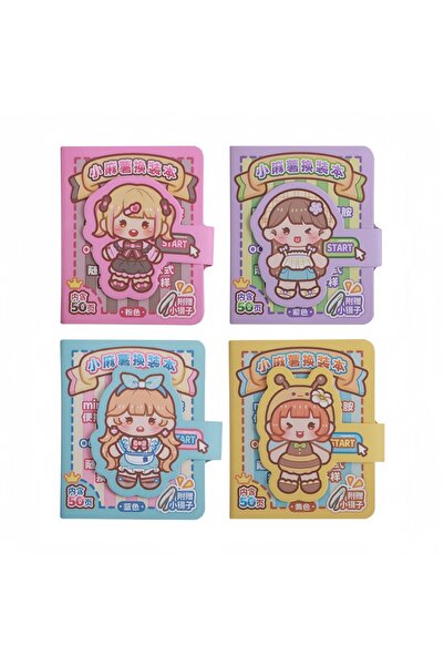 Choice8 4Pcs 1 Mini Dress-Up Sticker Book, Small Bean-Sized Notebook, Easy to...