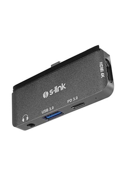 S-LINK SWV-USBC035 Type-C to HDMI + PD + USB 3.0 3.5mm Aux port Çevirici Adaptör