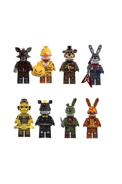 Choice6 بانداي wm6173 جديد شخصيات مصغرة من لعبة FNAF Nights، مكعبات بناء، ألع...