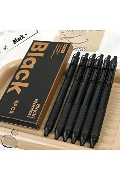 Choice1 6 Pcs Black 6PCS Retractable Gel Ink Pen Set Smooth Writing 0.5mm Fin...