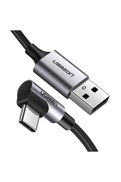 Ugreen Καλώδιο Δεδομένων Ορθής Γωνίας US284 (70255) - USB σε Type-C, Γρήγορη ...