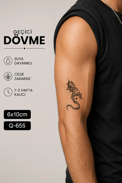 Barly Ejderha Mini Geçici Dövme Tattoo