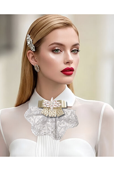 pegu baby collection Lux Guipure Lace Special Design Brooch, Collar Brooch, C...