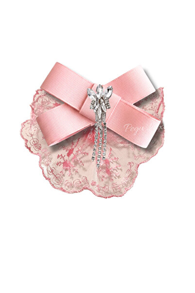 pegu baby collection Lux Pink Guipure Lace Special Design Brooch, Collar Broo...