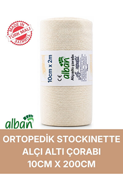 Alban Alçı Altı Çorabı 10 cm x 2 m, Pamuklu Esnek Medikal Stockinette