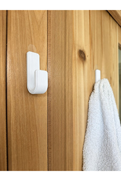 STRAWLİN MAISON 2-Piece Wall Bathroom Hanger White Color Decorative