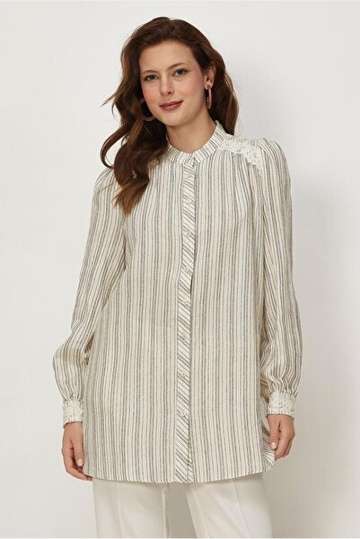Alvina Striped Muslin Tunic 46735