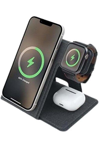 HXD Zoomlion 3-in-1 Qi2 Foldable Wireless Charging Station – 15W Magnetic Fas...