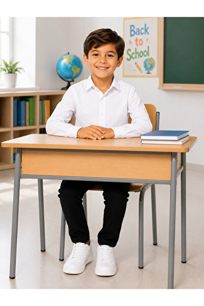 tinytrends Erkek Çocuk Okul Gömlek Gabardin Pantolon Kombini Yeni Sezon Okula Dönüş