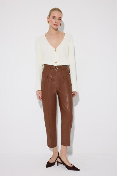 Touché Privé Belted Vegan Leather Pants