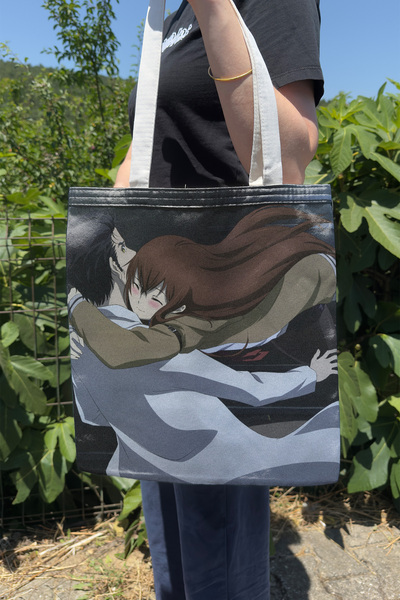 ZipZap Steins;Gate V2 Summer and Winter Double-Sided Canvas Print Tote Bag An...