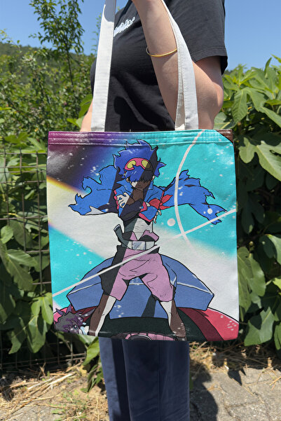 ZipZap Gurren Lagann V1 Summer Winter Double Sided Canvas Print Tote Bag Anim...