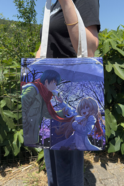 ZipZap Toradora! V4 Summer and Winter Double-Sided Canvas Print Tote Bag Anim...