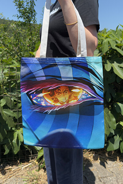 ZipZap Kimetsu No Yaiba V3 Summer Winter Double-Sided Canvas Print Tote Bag A...