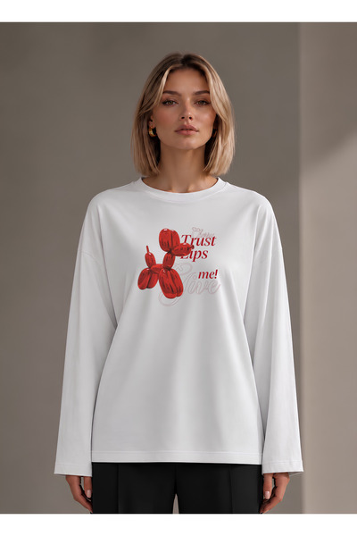 Grafftee Clothing Suerte Cherry Design Printed Oversize Wide Cut Long Sleeve ...