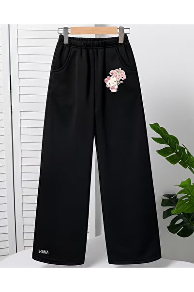 haha Hello Kitty Printed Wide Leg Sweatpants for Girls