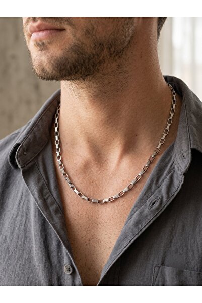 Kmod Life Paperclip Model Steel Men's Necklace