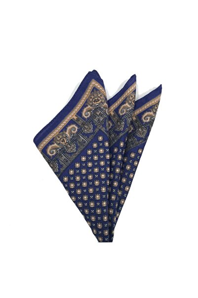 Sade Kravat Yün Mendil M2187 Mavi