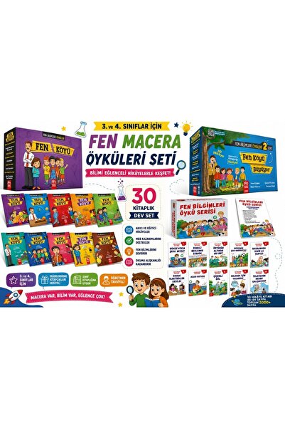 MODEL ÇOCUK Model 3. ve 4. Sınıf Fen Macera Öyküleri Dev Seti – 30 Kitap | Fe...